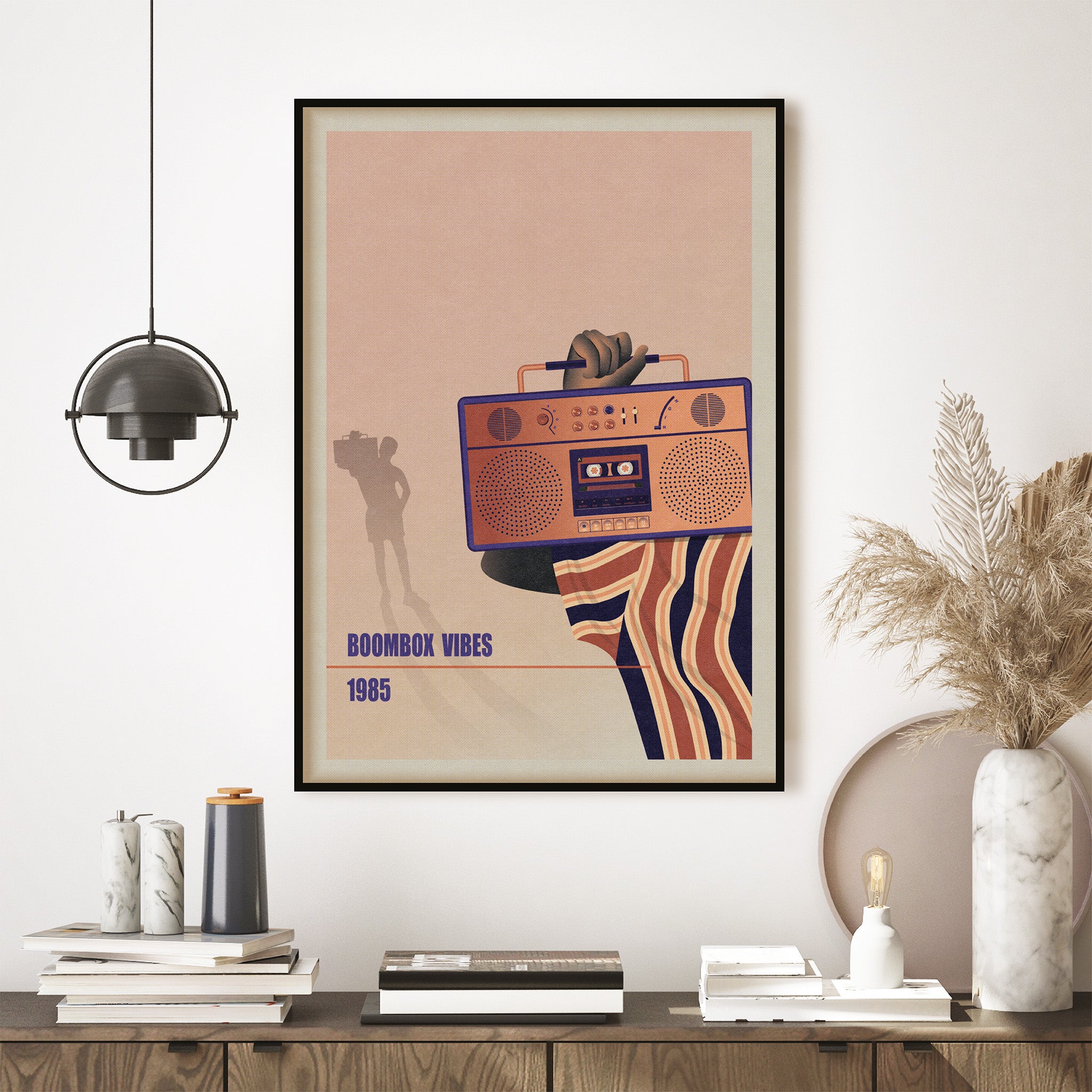 Boombox Vibes Poster [Right Edition] | STUDIO NOSTALGI